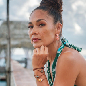 READY TO SHIP Fiji Pearl & Nautilus Charm Faux Suede Leather Multi-way Bracelet / Necklace - FJD$ - Adorn Pacific - All Products
