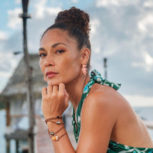 Load image into Gallery viewer, READY TO SHIP Fiji Pearl &amp; Nautilus Charm Faux Suede Leather Multi-way Bracelet / Necklace - FJD$ - Adorn Pacific - All Products
