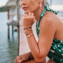 Load image into Gallery viewer, READY TO SHIP Fiji Pearl &amp; Nautilus Charm Faux Suede Leather Multi-way Bracelet / Necklace - FJD$ - Adorn Pacific - All Products
