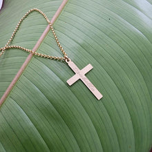 Load image into Gallery viewer, CUSTOM ENGRAVABLE - Cross Necklace - 14k Gold Fill FJD$ - Adorn Pacific - Necklaces
