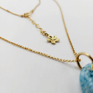 READY TO SHIP Adorn Pacific x Hot Glass Frangipani Charm Necklace - 14k Gold Fill l FJD$ - Adorn Pacific - Necklaces
