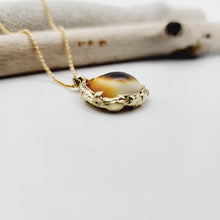 Load image into Gallery viewer, READY TO SHIP Cast Cats eye Shell Necklace - Solid 9k Gold FJD$
