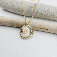 Load image into Gallery viewer, READY TO SHIP Cast Cats eye Shell Necklace - Solid 9k Gold FJD$
