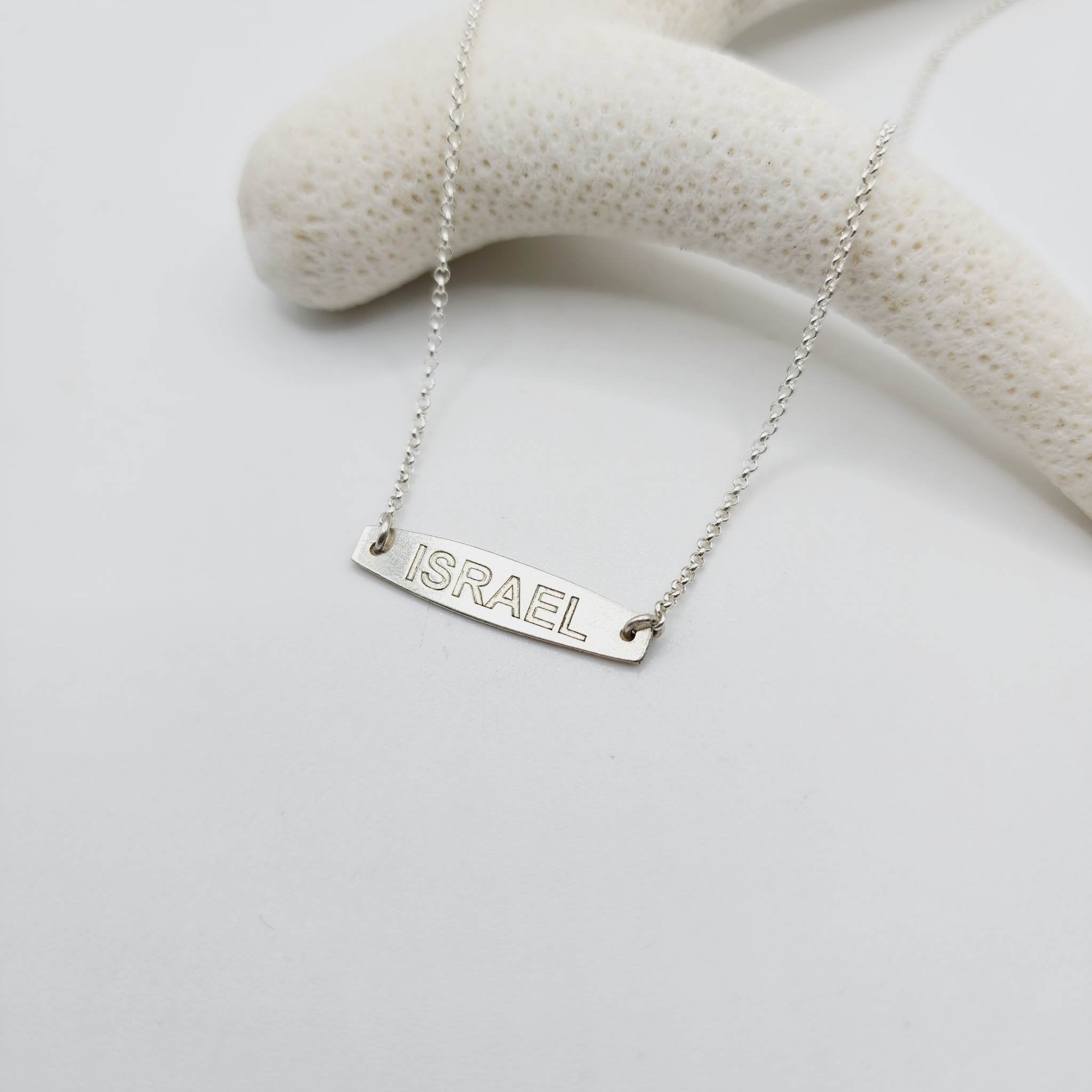 Custom bar necklace silver hotsell