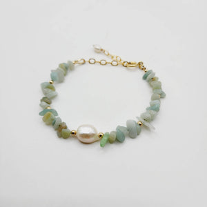 READY TO SHIP Freshwater Pearl & Natural Stone Bracelet - FJD$ - Adorn Pacific - All Products