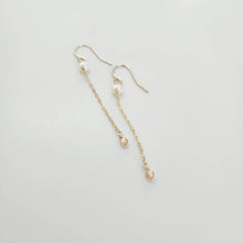 Load image into Gallery viewer, READY TO SHIP - Freshwater Pearl Drop Earrings with Glass Bead Detail - 14k Gold Fill FJD$ - Adorn Pacific - Earrings
