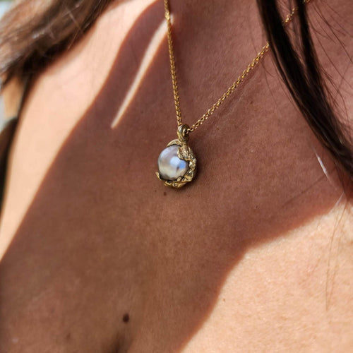 READY TO SHIP Civa Fiji Keshi Pearl Solid Gold Pendant - Solid 9k Gold FJD$ - Adorn Pacific - All Products