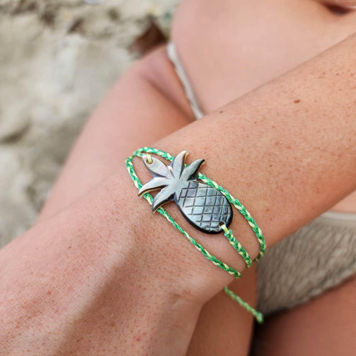 READY TO SHIP Mother of Pearl Pineapple Woven Bracelet - FJD$ - Adorn Pacific - All Products