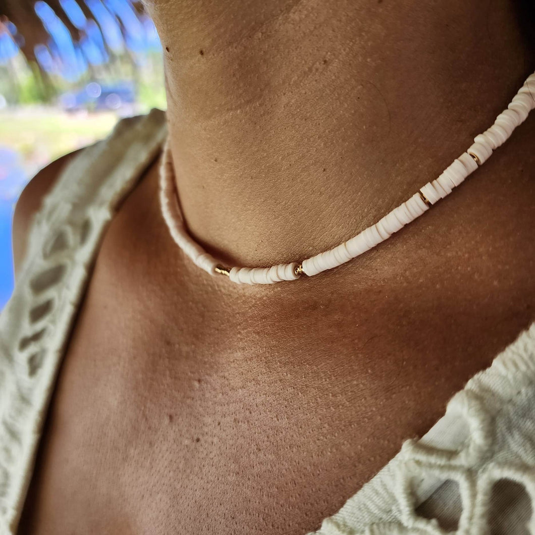 CONTACT US TO RECREATE THIS SOLD OUT STYLE Polymer Clay Bead Choker Necklace - 14k Gold Fill FJD$