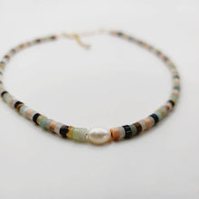 Load image into Gallery viewer, READY TO SHIP Polymer Bead &amp; Freshwater Pearl Choker Necklace - 14k Gold Fill FJD$ - Adorn Pacific - Earrings
