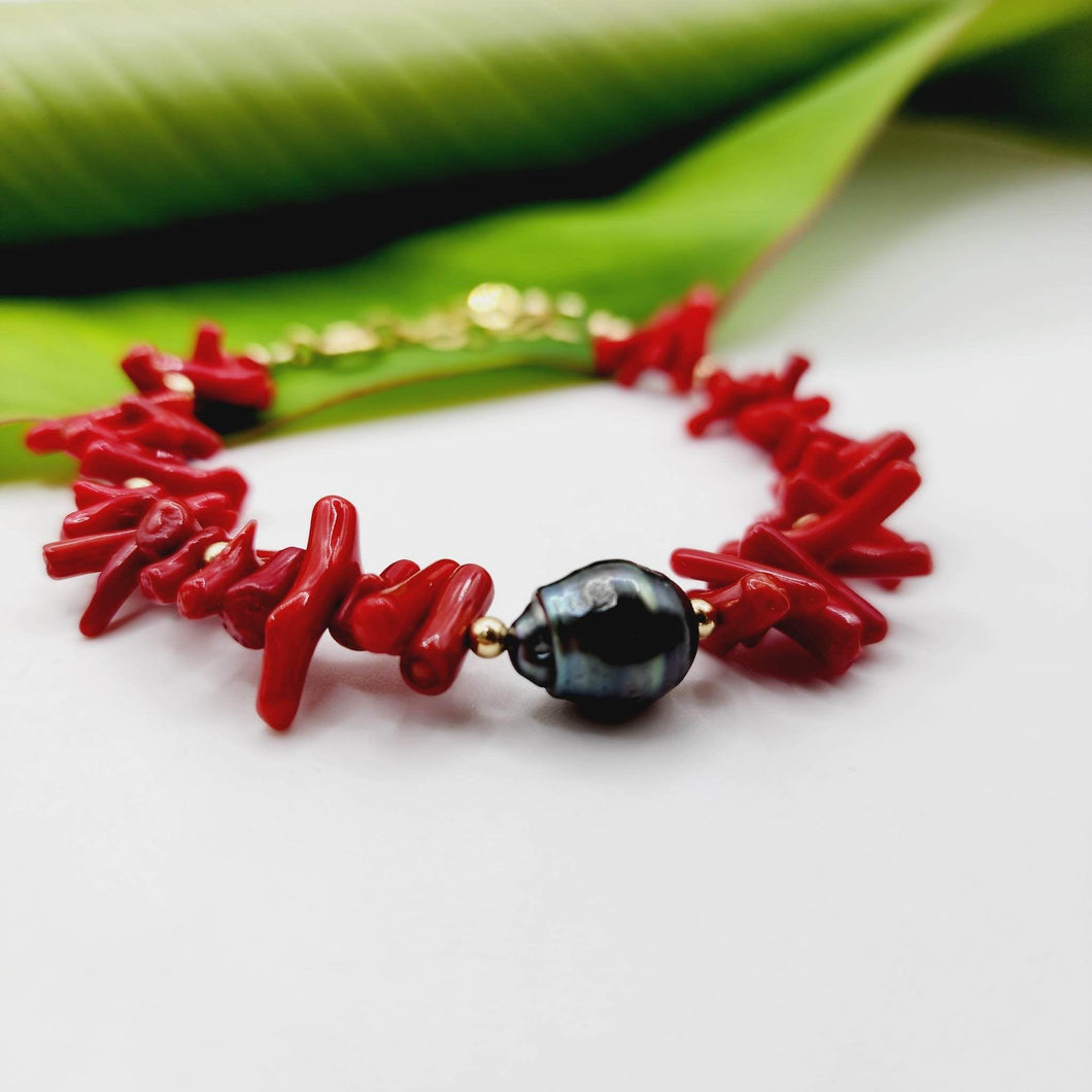 Red coral bracelet sale