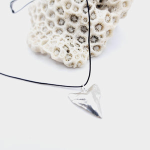 READY TO SHIP - Shark Tooth Necklace - 925 Sterling Silver & Nylon FJD$ - Adorn Pacific - Necklaces