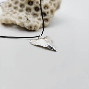 READY TO SHIP - Shark Tooth Necklace - 925 Sterling Silver & Nylon FJD$ - Adorn Pacific - Necklaces