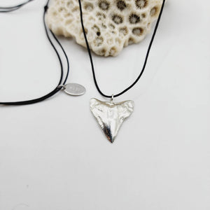 READY TO SHIP - Shark Tooth Necklace - 925 Sterling Silver & Nylon FJD$ - Adorn Pacific - Necklaces