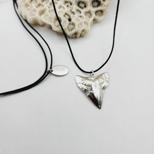 READY TO SHIP - Shark Tooth Necklace - 925 Sterling Silver & Nylon FJD$ - Adorn Pacific - Necklaces