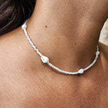 Load image into Gallery viewer, READY TO SHIP Faceted Glass Bead &amp; Shell Choker Necklace - 925 Sterling Silver FJD$ - Adorn Pacific - Earrings
