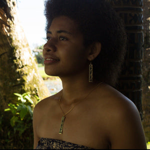 BACK IN STOCK Tapa Earrings & Necklace Set in 925 Sterling Silver or 18k Gold Vermeil - FJD$ - Adorn Pacific - All Products