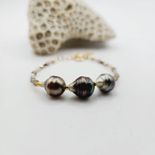 Load image into Gallery viewer, CONTACT US TO RECREATE THIS SOLD OUT STYLE Civa Fiji Saltwater Pearl Trio &amp; Glass Bead Bracelet - 14k Gold Fill FJD$
