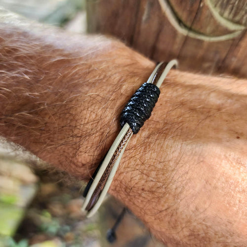 READY TO SHIP Unisex Leather & Nylon Bracelet - FJD$ - Adorn Pacific - All Products