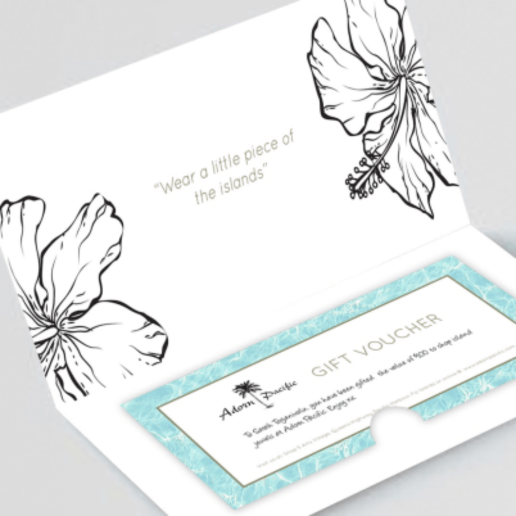 Adorn Pacific Island Jewels Physical Gift Voucher - Adorn Pacific - Gift Cards