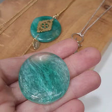 Load and play video in Gallery viewer, CONTACT US TO RECREATE THIS SOLD OUT STYLE Adorn Pacific x Hot Glass Teal &amp; Masi Necklace - FJD$
