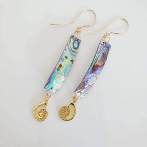 CONTACT US TO RECREATE THIS SOLD OUT STYLE Abalone Shell & Charm Earrings - 925 Sterling Silver or 18k Gold Vermeil FJD$ - Adorn Pacific - Earrings