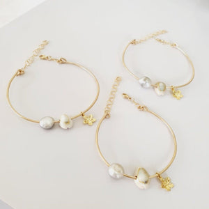 CONTACT US TO RECREATE THIS SOLD OUT STYLE Adjustable Charm Bangle - choose your own - 14k Gold Filled - FJD$ - Adorn Pacific - Bracelets