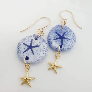 CONTACT US TO RECREATE THIS SOLD OUT STYLE Adorn Pacific x Hot Glass Earrings with Starfish Charms - 14k Gold Filled FJD$ - Adorn Pacific - Earrings