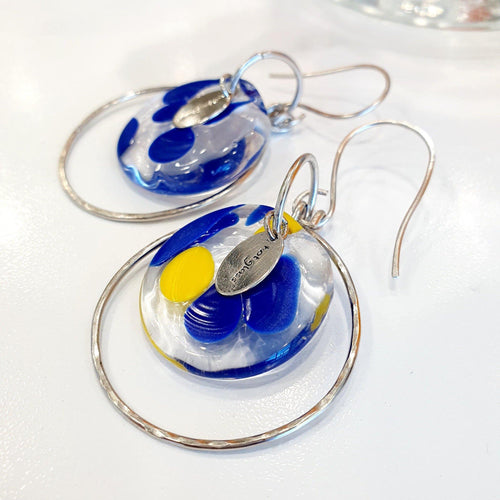 CONTACT US TO RECREATE THIS SOLD OUT STYLE Adorn Pacific x Hot Glass Hoop Earrings with hammered detail - FJD$ - Adorn Pacific - Earrings