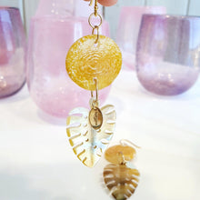 Load image into Gallery viewer, CONTACT US TO RECREATE THIS SOLD OUT STYLE Adorn Pacific x Hot Glass Monstera Carved Oyster Shell Earrings - 925 Sterling Silver or 14k Gold Filled FJD$ - Adorn Pacific - Earrings

