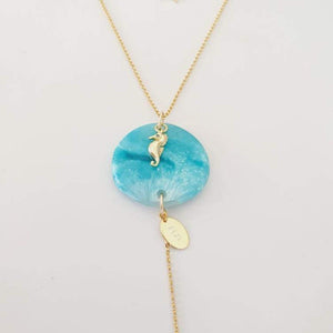 CONTACT US TO RECREATE THIS SOLD OUT STYLE Adorn Pacific x Hot Glass Necklace with Seahorse & Starfish Charm detail- FJD$ - Adorn Pacific - Necklaces