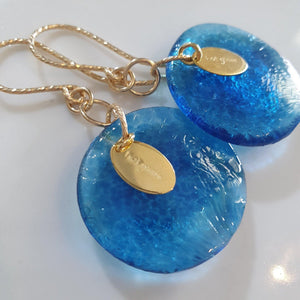 CONTACT US TO RECREATE THIS SOLD OUT STYLE Adorn Pacific x Hot Glass Ocean Blue Earrings in 14k Gold Filled - FJD$ - Adorn Pacific - Earrings