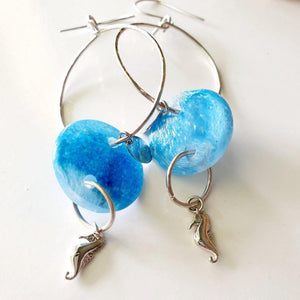 CONTACT US TO RECREATE THIS SOLD OUT STYLE Adorn Pacific x Hot Glass Seahorse Hoop Earrings - FJD$ - Adorn Pacific - Earrings