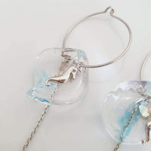 Load image into Gallery viewer, CONTACT US TO RECREATE THIS SOLD OUT STYLE Adorn Pacific x Hot Glass Seahorse Swirl Hoop Earrings with Chain Detail in 925 Sterling Silver - FJD$ - Adorn Pacific - 

