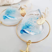 Load image into Gallery viewer, CONTACT US TO RECREATE THIS SOLD OUT STYLE Adorn Pacific x Hot Glass Starfish Wave Hoop Earrings in 925 Sterling Silver or 14k Gold Fill - FJD$ - Adorn Pacific - 
