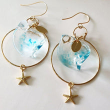 Load image into Gallery viewer, CONTACT US TO RECREATE THIS SOLD OUT STYLE Adorn Pacific x Hot Glass Starfish Wave Hoop Earrings in 925 Sterling Silver or 14k Gold Fill - FJD$ - Adorn Pacific - 
