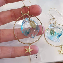 Load image into Gallery viewer, CONTACT US TO RECREATE THIS SOLD OUT STYLE Adorn Pacific x Hot Glass Starfish Wave Hoop Earrings in 925 Sterling Silver or 14k Gold Fill - FJD$ - Adorn Pacific - 
