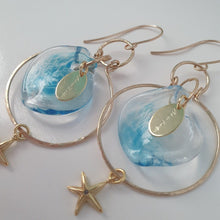 Load image into Gallery viewer, CONTACT US TO RECREATE THIS SOLD OUT STYLE Adorn Pacific x Hot Glass Starfish Wave Hoop Earrings in 925 Sterling Silver or 14k Gold Fill - FJD$ - Adorn Pacific - 
