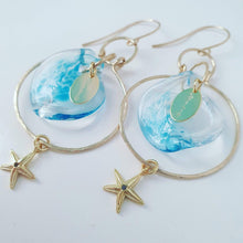 Load image into Gallery viewer, CONTACT US TO RECREATE THIS SOLD OUT STYLE Adorn Pacific x Hot Glass Starfish Wave Hoop Earrings in 925 Sterling Silver or 14k Gold Fill - FJD$ - Adorn Pacific - 
