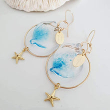 Load image into Gallery viewer, CONTACT US TO RECREATE THIS SOLD OUT STYLE Adorn Pacific x Hot Glass Starfish Wave Hoop Earrings in 925 Sterling Silver or 14k Gold Fill - FJD$ - Adorn Pacific - 

