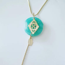 Load image into Gallery viewer, CONTACT US TO RECREATE THIS SOLD OUT STYLE Adorn Pacific x Hot Glass Teal &amp; Masi Necklace - FJD$ - Adorn Pacific - Necklaces
