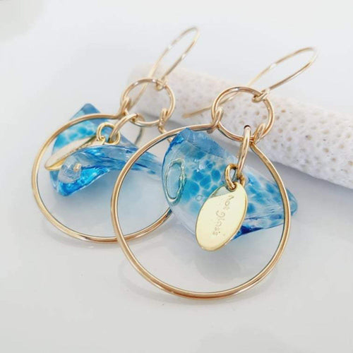 CONTACT US TO RECREATE THIS SOLD OUT STYLE Adorn Pacific x Hot Glass Wave Hoop Earrings - FJD$ - Adorn Pacific - Earrings