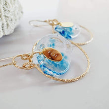 Load image into Gallery viewer, CONTACT US TO RECREATE THIS SOLD OUT STYLE Adorn Pacific x Hot Glass Wave Hoop Earrings with Sparkle 14k Gold Fill - FJD$ - Adorn Pacific - Earrings
