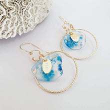 Load image into Gallery viewer, CONTACT US TO RECREATE THIS SOLD OUT STYLE Adorn Pacific x Hot Glass Wave Hoop Earrings with Sparkle 14k Gold Fill - FJD$ - Adorn Pacific - Earrings
