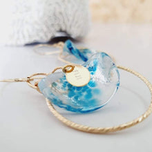 Load image into Gallery viewer, CONTACT US TO RECREATE THIS SOLD OUT STYLE Adorn Pacific x Hot Glass Wave Hoop Earrings with Sparkle 14k Gold Fill - FJD$ - Adorn Pacific - Earrings
