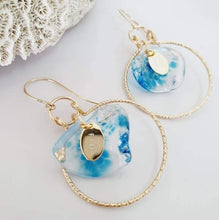 Load image into Gallery viewer, CONTACT US TO RECREATE THIS SOLD OUT STYLE Adorn Pacific x Hot Glass Wave Hoop Earrings with Sparkle 14k Gold Fill - FJD$ - Adorn Pacific - Earrings
