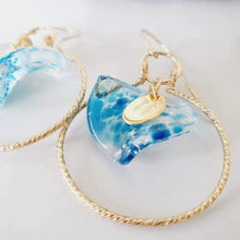Load image into Gallery viewer, CONTACT US TO RECREATE THIS SOLD OUT STYLE Adorn Pacific x Hot Glass Wave Hoop Earrings with Sparkle 14k Gold Fill - FJD$ - Adorn Pacific - Earrings

