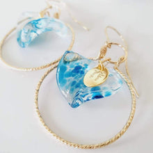 Load image into Gallery viewer, CONTACT US TO RECREATE THIS SOLD OUT STYLE Adorn Pacific x Hot Glass Wave Hoop Earrings with Sparkle 14k Gold Fill - FJD$ - Adorn Pacific - Earrings
