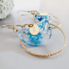 Load image into Gallery viewer, CONTACT US TO RECREATE THIS SOLD OUT STYLE Adorn Pacific x Hot Glass Wave Hoop Earrings with Sparkle 14k Gold Fill - FJD$ - Adorn Pacific - Earrings
