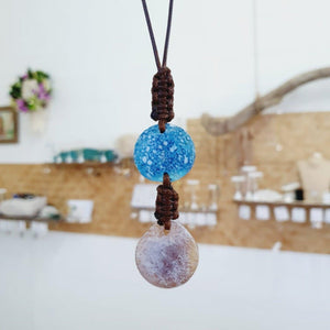 CONTACT US TO RECREATE THIS SOLD OUT STYLE Adorn Pacific x Hot Glass Wax Cord Double Glass Necklace - FJD$ - Adorn Pacific - Necklaces